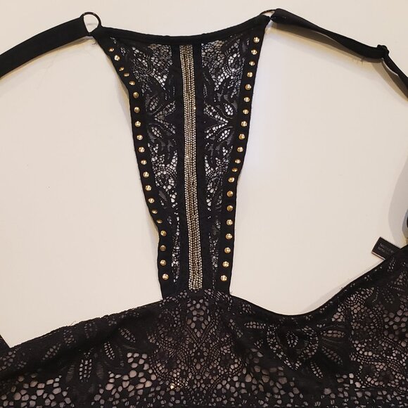 Victoria Secret Vintage Racerback Push up Bra with Studs and Chains 38D - Picture 4 of 11
